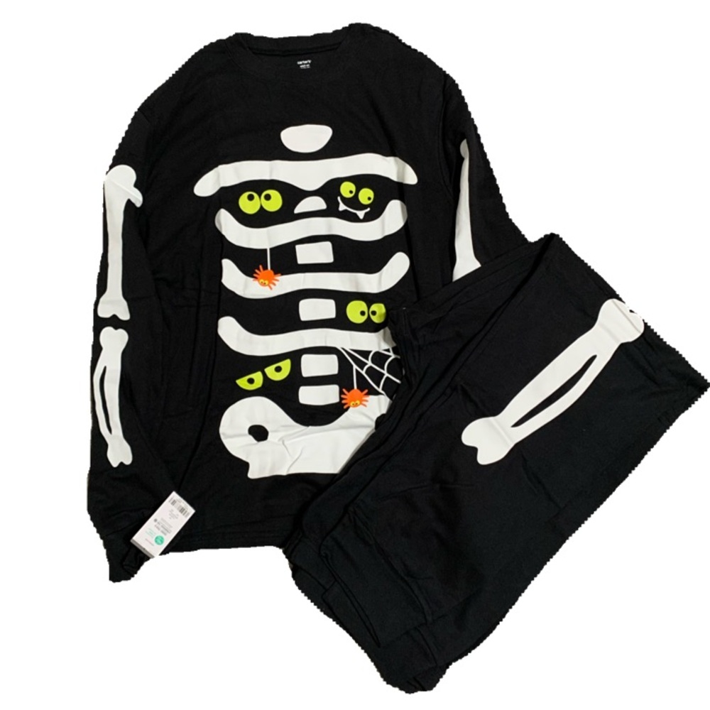 ADULT Glow in the Dark Skeleton Pajamas Jogger Set MENS XXL - NEW